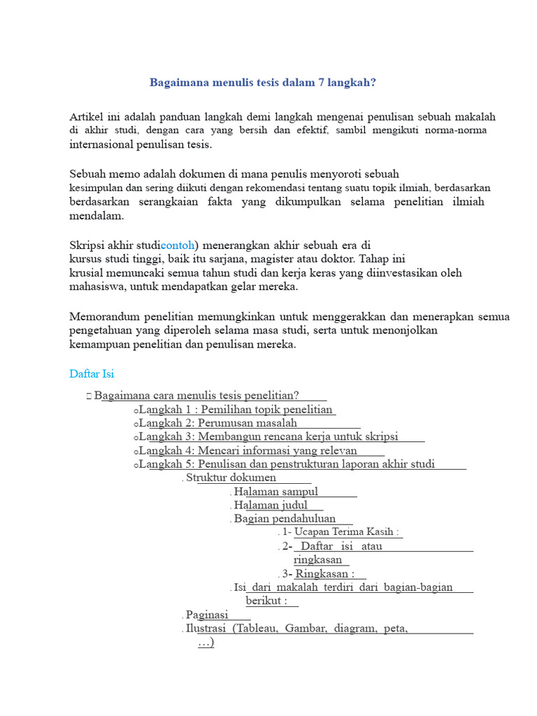 Panduan Menulis Tesis Efektif PDF
