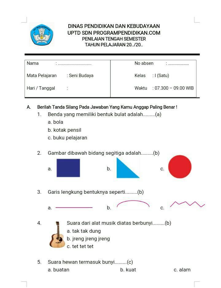 Soal Sbdp Kelas 4 Semester 2 Dalchaebi