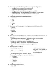 60 Soal PAS Biologi Kelas 12 2025 Kunci Jawaban Enzim Evolusi