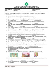 Soal Akidah Akhlak Kelas I MI Al-Mu minin PDF