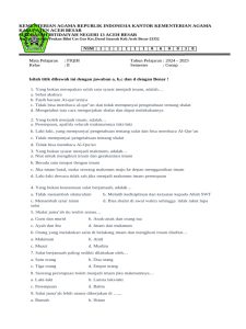 Soal Fiqih Kelas 2 Semester 2 PDF