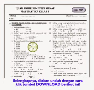 Download Soal UKK Matematika Kelas 3 Semester Genap Rief Awa Blog