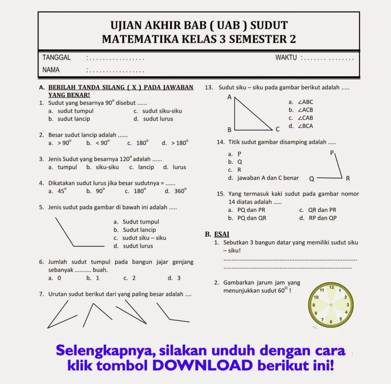 7 Contoh Soal UAS Kelas 3 SD Semester 2 Provinsi Bali Wajib Dicoba Siswa Sebelum Ujian 7 Contoh Soal UAS Kelas 3 SD Semester 2 Provinsi Bali Wajib Dicoba Siswa Sebelum Ujian