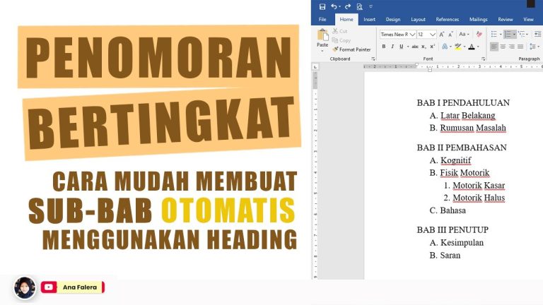Ternyata Ini Rahasia Cara Mengubah Bab dan Subbab di Word untuk Skripsi 2026