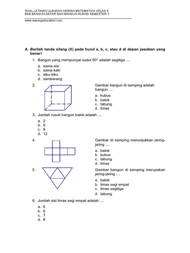 7 Rahasia Menguasai Latihan Soal Matematika Bangun Ruang Kelas 4 SD Sebelum Ujian Dimulai