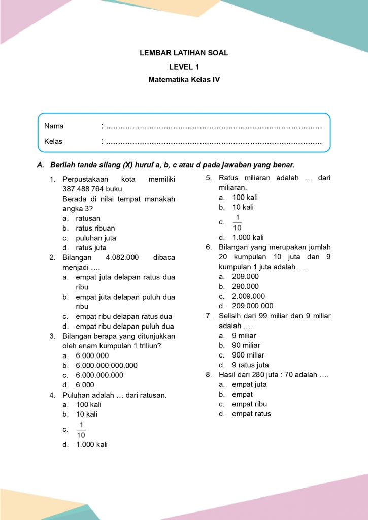 Ternyata Ini Cara Paling Efektif Latihan Soal Matematika Kelas 4 Bab 1 agar Anak Langsung Paham di Tahun 2026 Ternyata Ini Cara Paling Efektif Latihan Soal Matematika Kelas 4 Bab 1 agar Anak Langsung Paham di Tahun 2026