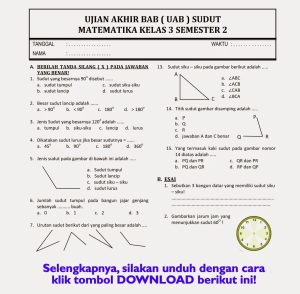 Ternyata Ini Dia Contoh Soal UAS Kelas 3 SD KTSP 2006 Semester 2 yang Sering Muncul