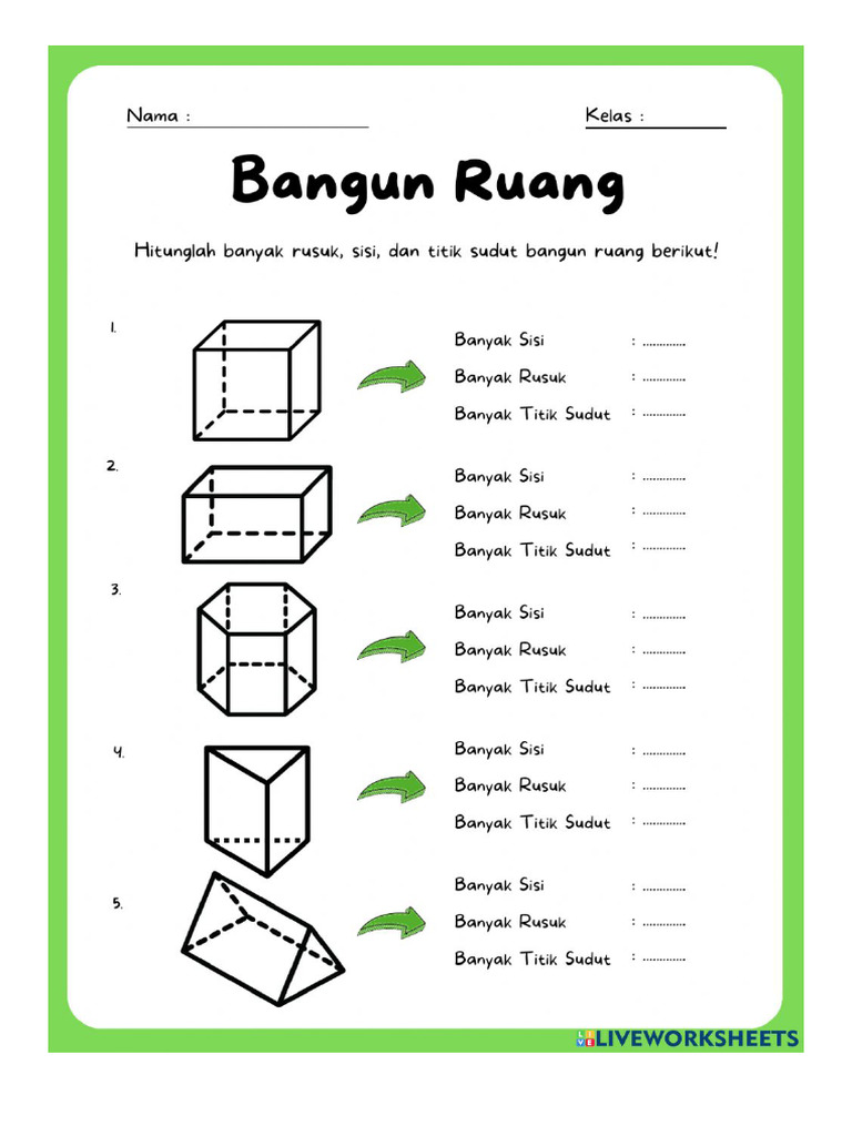 Ternyata Ini Dia Latihan Soal Matematika Kelas 1 Tema 4 Bangun Ruang yang Sering Bikin Bingung, Simak Kunci Jawabannya