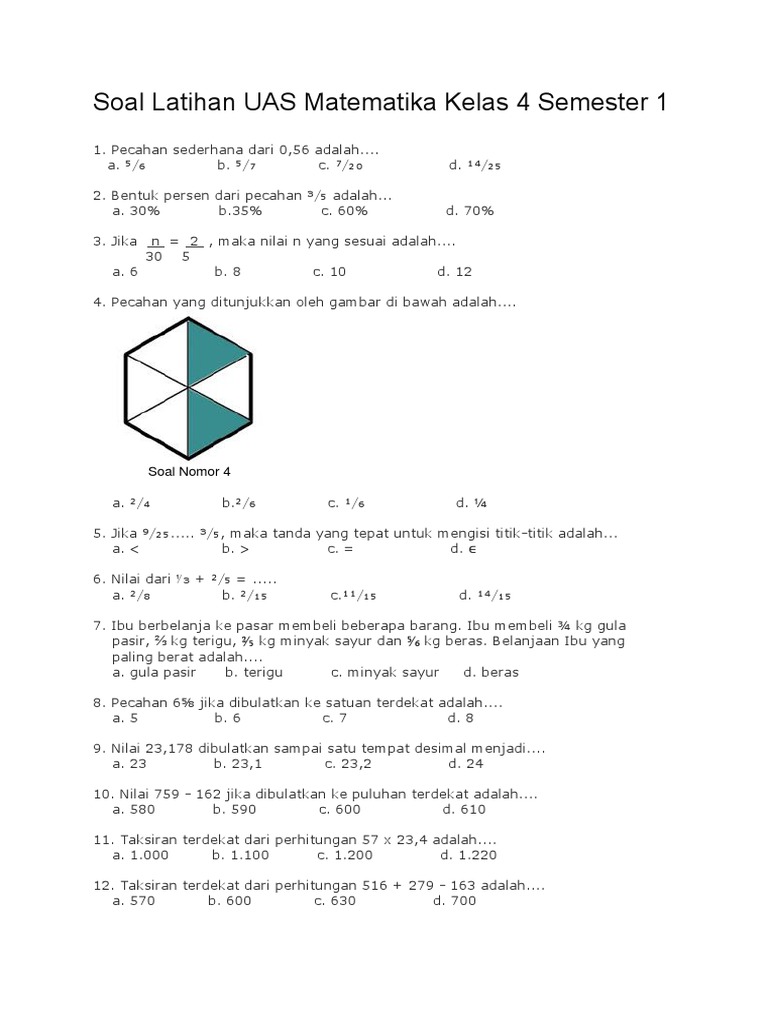 Ternyata Ini Kunci Jawaban Latihan Soal Matematika Kelas 4 Bab 1 Semester 1 yang Sering Bikin Bingung