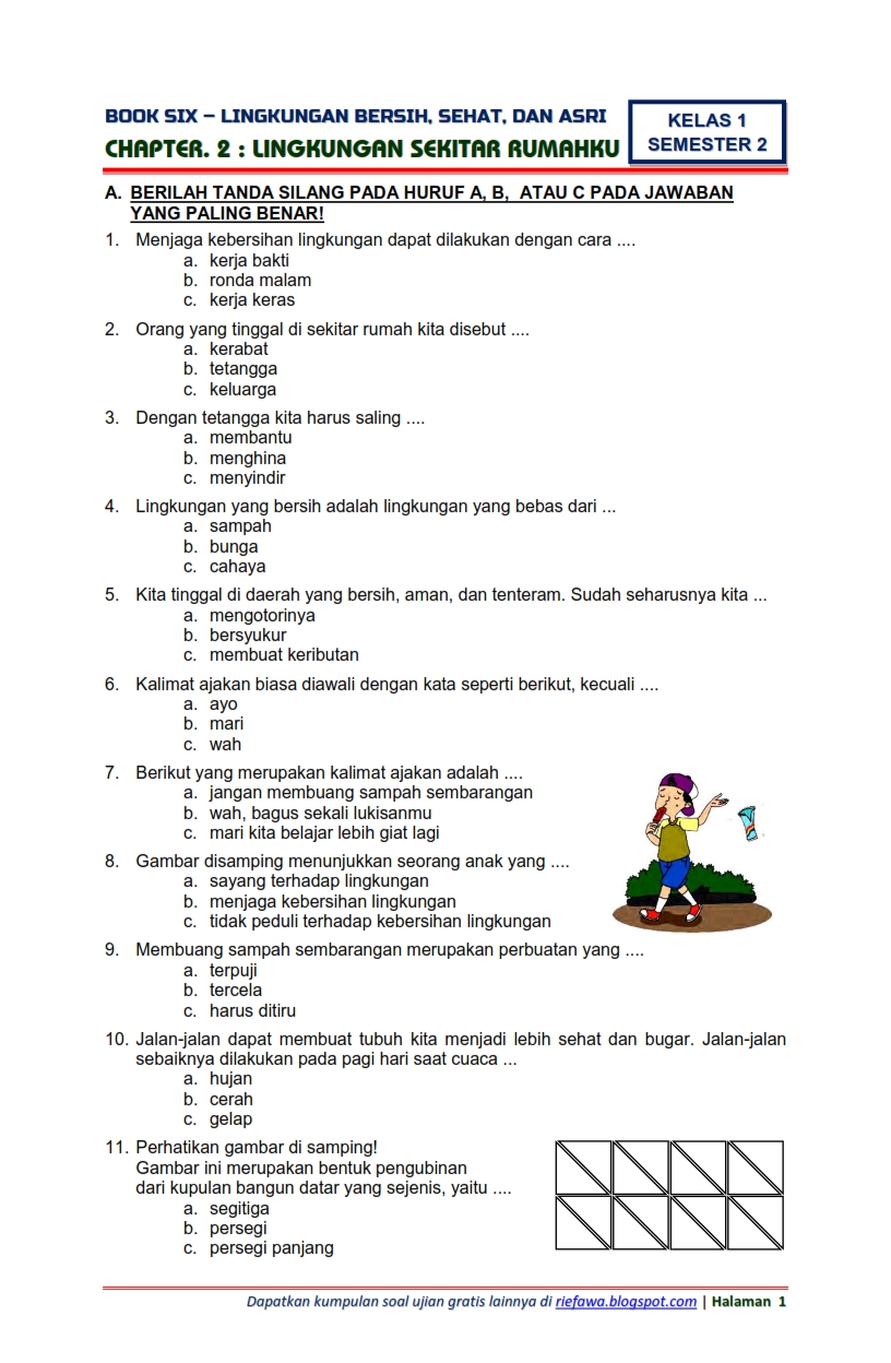 Rahasia 5 Tips Cepat Kuasai contoh soal kelas 1 sd thema 2 sumthema 3 Sebelum Ujian