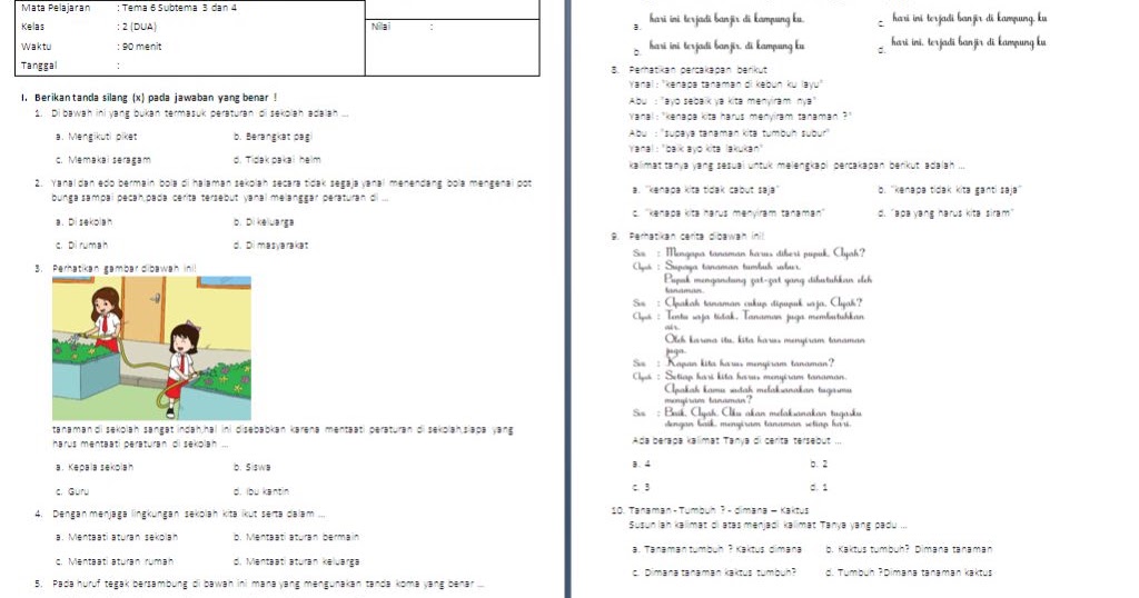 Rahasia Nilai Sempurna dengan Latihan Soal Tema 6 Subtema 3 Kelas 2 SD Terbaru